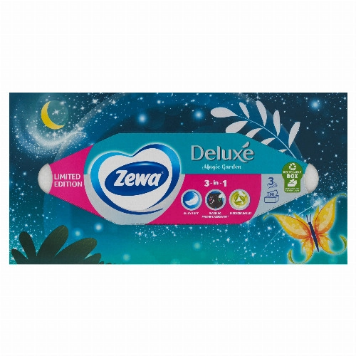 Zewa Deluxe Limited Edition dobozos illatmentes papír zsebkendő 3 rétegű 90 db