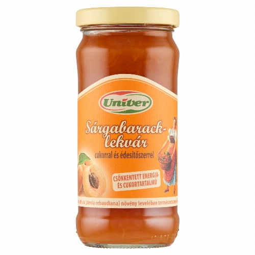 Univer sárgabaracklekvár cukorral és édesítőszerrel 280 g
