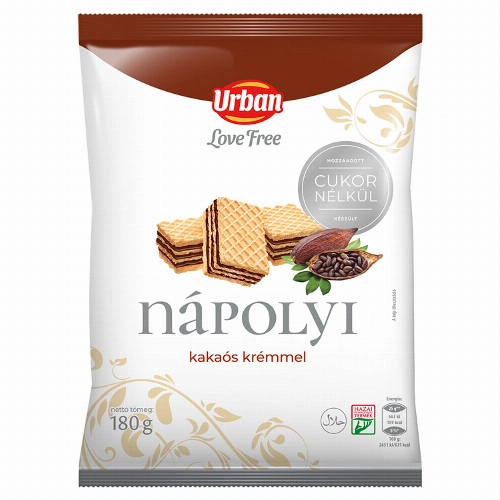 Urban LoveFree kakaós nápolyi 180 g