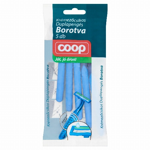 Coop fix fejes, krémezőcsíkos, duplapengés eldobható borotva 5 db