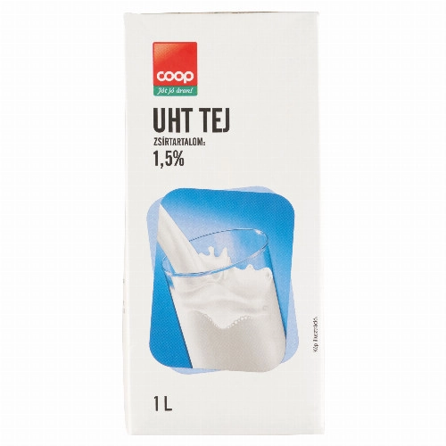 Coop UHT zsírszegény tej 1,5% 1 l