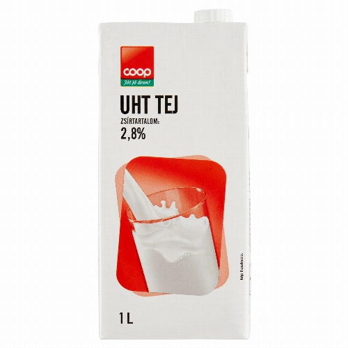 Coop UHT félzsíros tej 2,8% 1 l