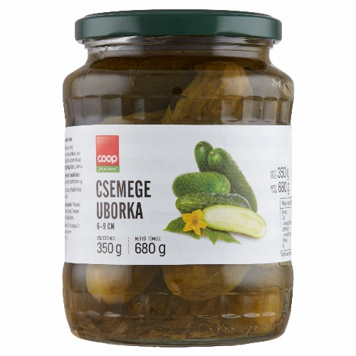 Coop csemege uborka 6-9 cm 680 g