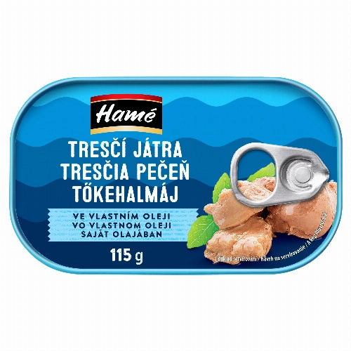 Hamé tőkehalmáj saját olajában 115 g